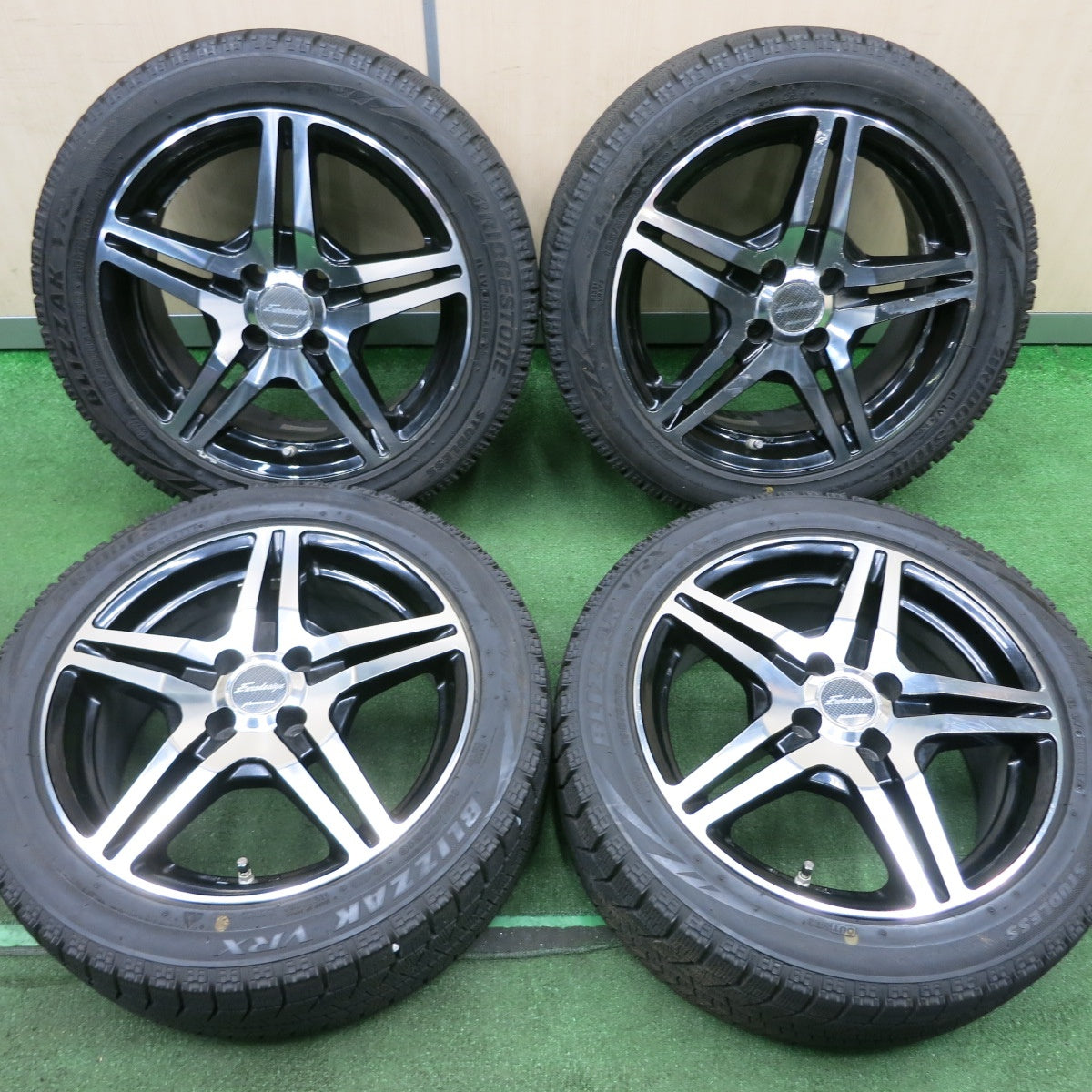 *送料無料* バリ溝！8.5分★スタッドレス 195/50R16 ブリヂストン ブリザック VRX Eurodesign MANARAY SPORT PCD100/4H★4040502NJス