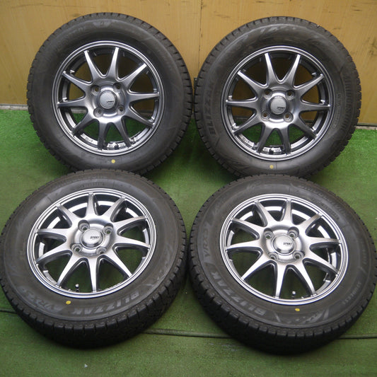 *送料無料* バリ溝！21年！キレイ！9.5分以上★スタッドレス 155/65R13 ブリヂストン ブリザック VRX3 SPORT ABELIA 13インチ PCD100/4H★4032501Hス