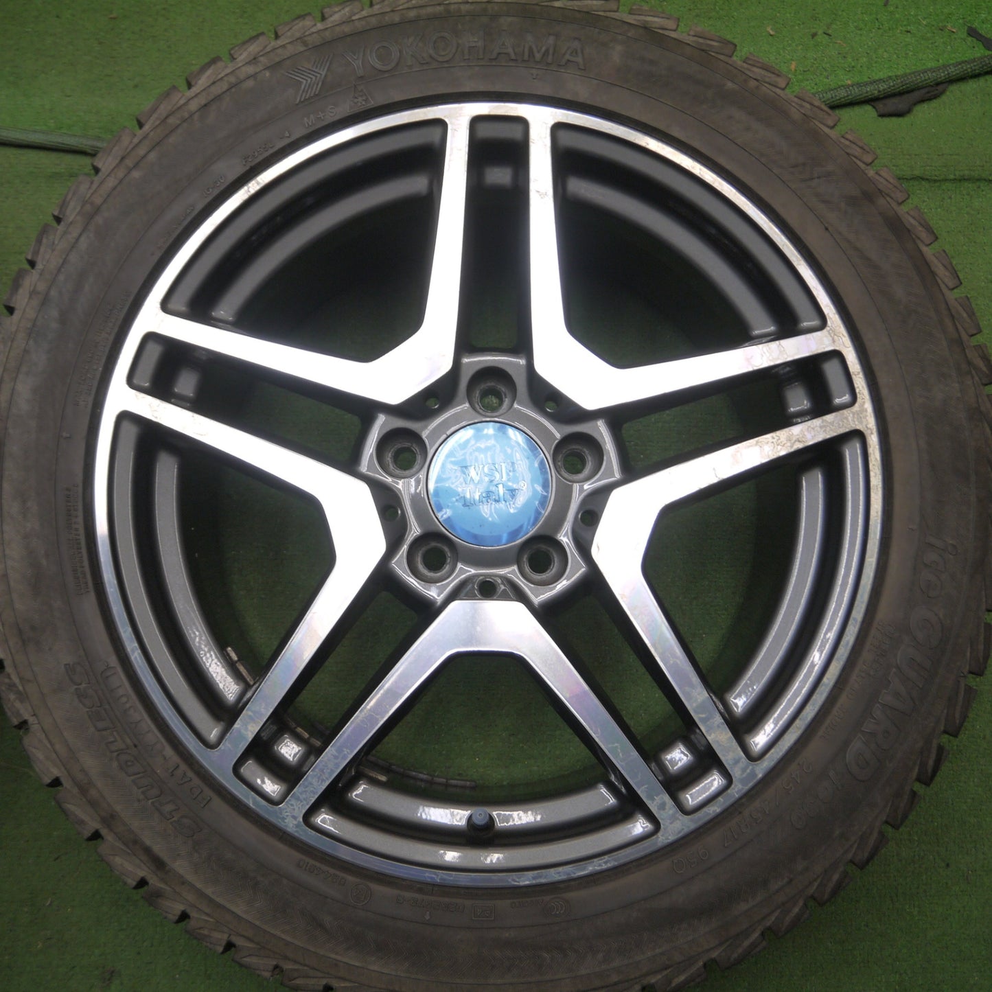 *送料無料* バリ溝！9分★ベンツ 等 WSP Italy 245/45R17 スタッドレス ヨコハマ アイスガード iG30 17インチ PCD112/5H★4061901Hス