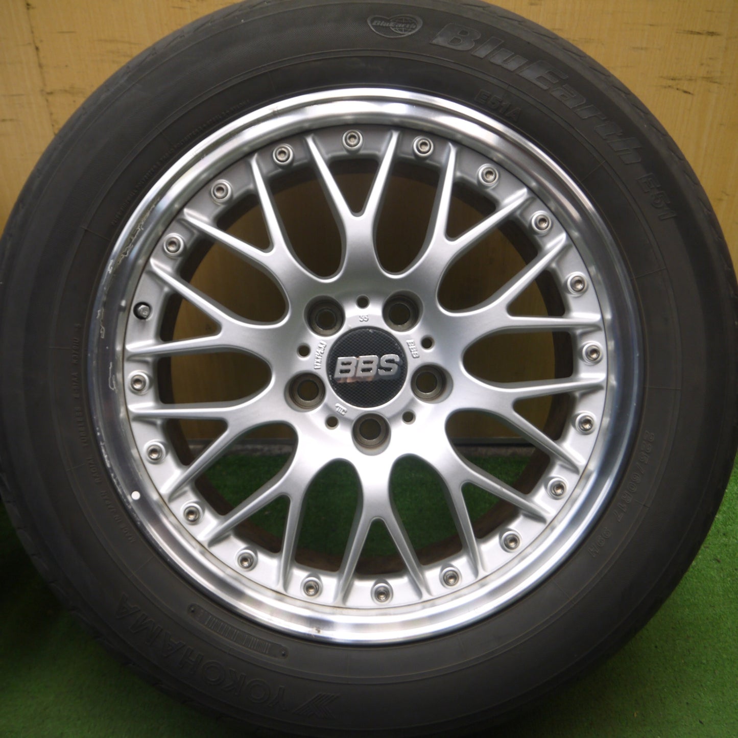 *送料無料* 4本価格★BBS RS815 225/60R17 ヨコハマ ブルーアース E51 E51A 17インチ PCD114.3/5H★4070909Hノ