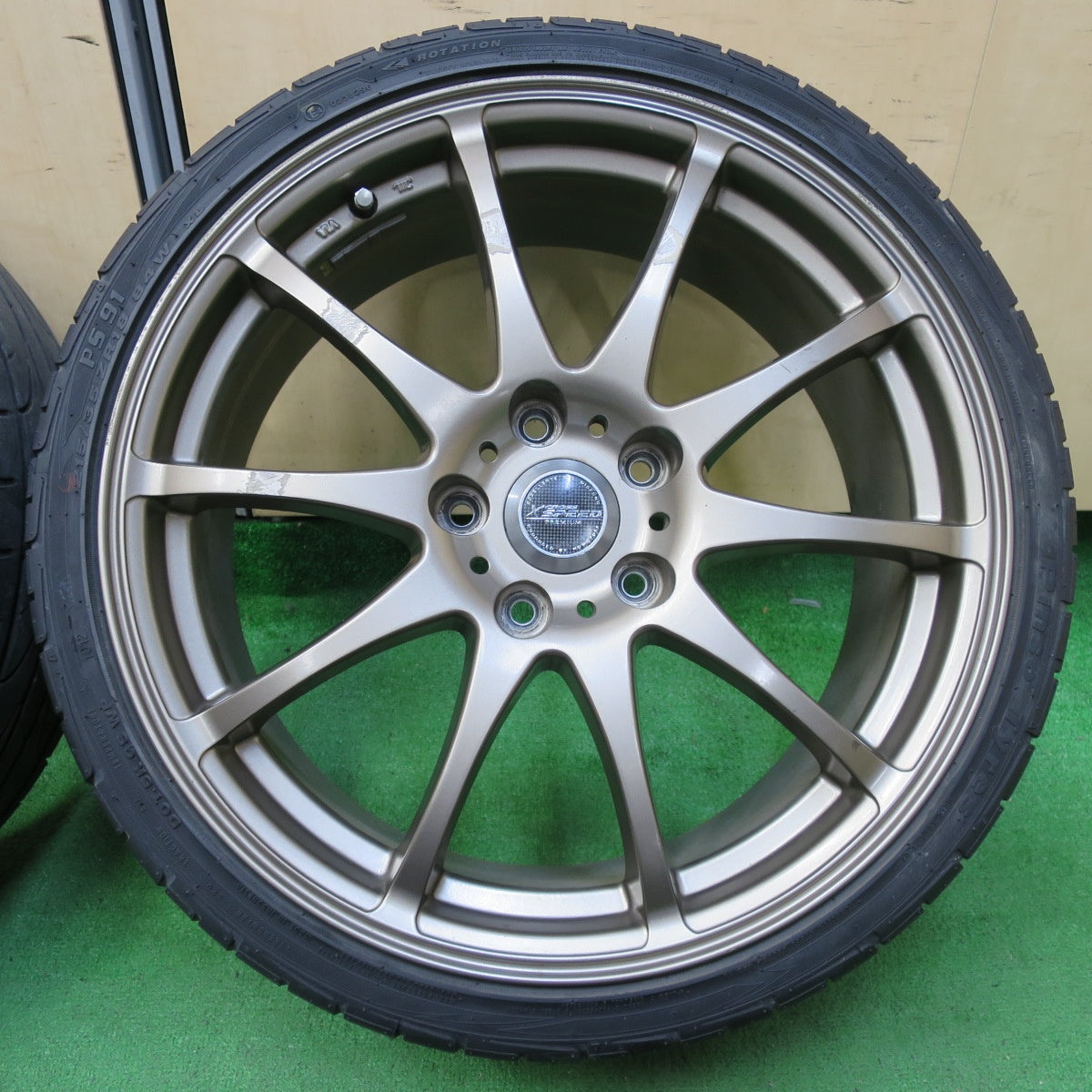 *送料無料* 4本価格★X CROSS SPEED PREMIUM 215/35R18 ピンソ PS91 クロススピード 18インチ PCD114.3/5H★4070403イノ