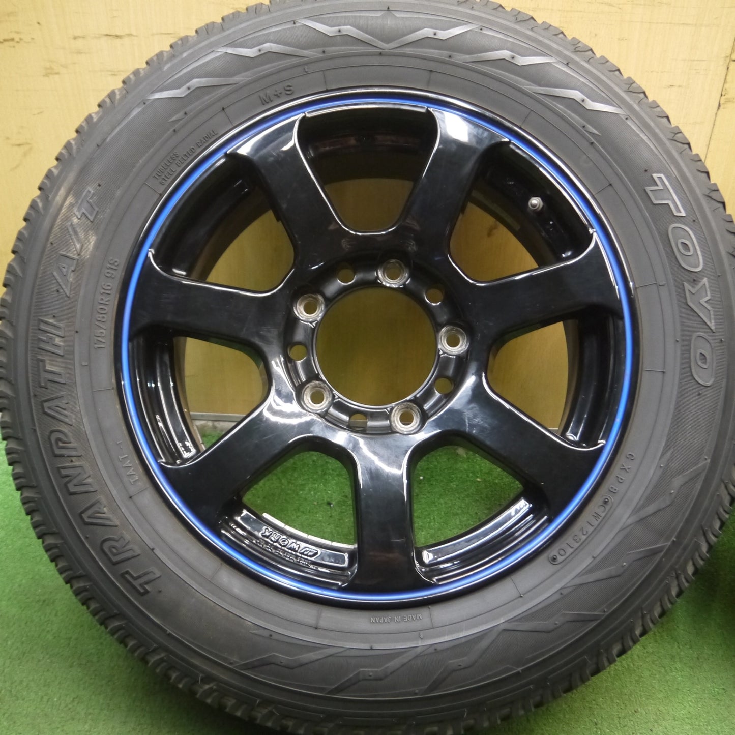 *送料無料* キレイ★ジムニー等 WORK CRAG ST7 175/80R16 トーヨー トランパス A/T ワーク 16インチ PCD139.7/5H★4040111Hノ