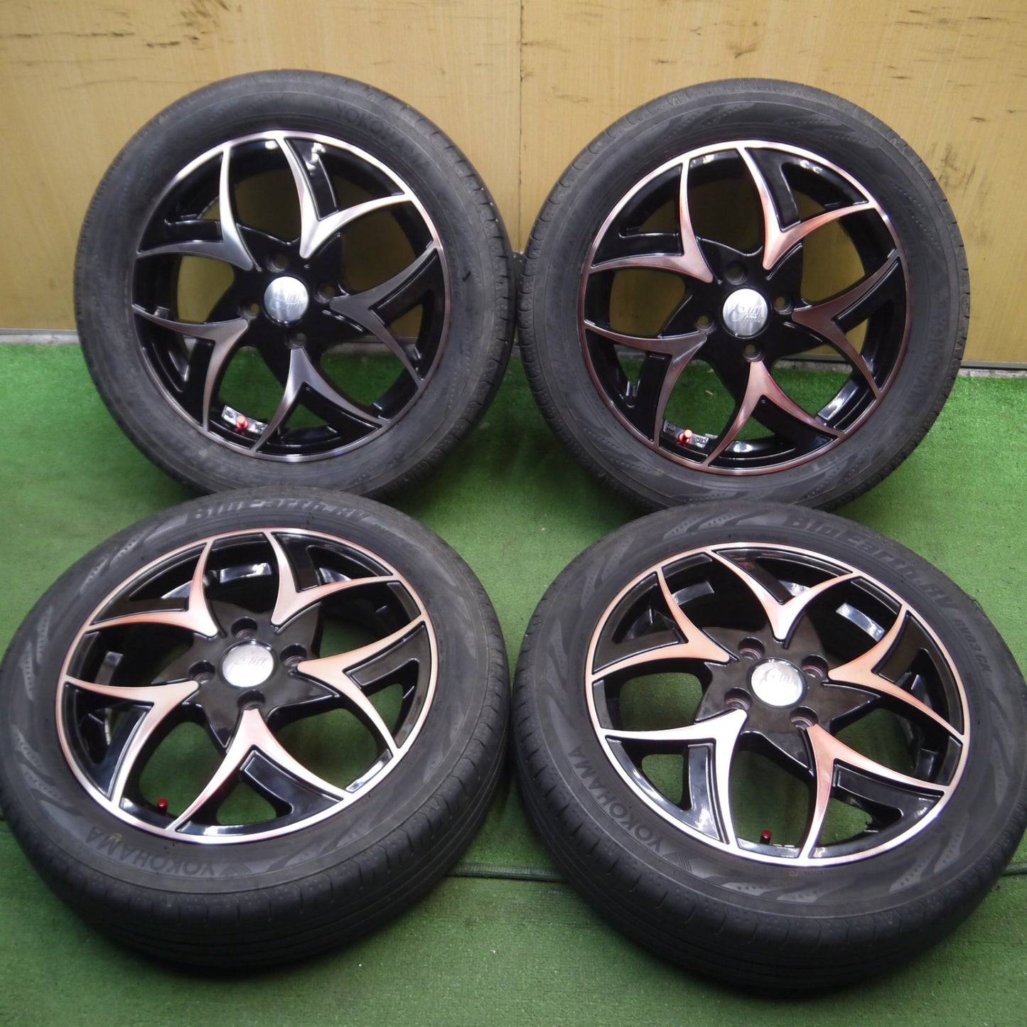 *送料無料* 4本価格！22年★Cliff Climb 165/60R15 ヨコハマ BluEarth-RV RV03 CK クリフクライム 15インチ PCD100/4H★4040915Hノ