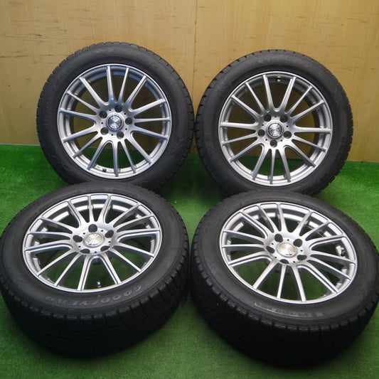 [送料無料] 超バリ溝！キレイ！9.5分以上★スタッドレス 215/55R17 グッドイヤー アイスナビ6 ravrion selzer ラブリオン 17インチ PCD114.3/5H★5012108Hス