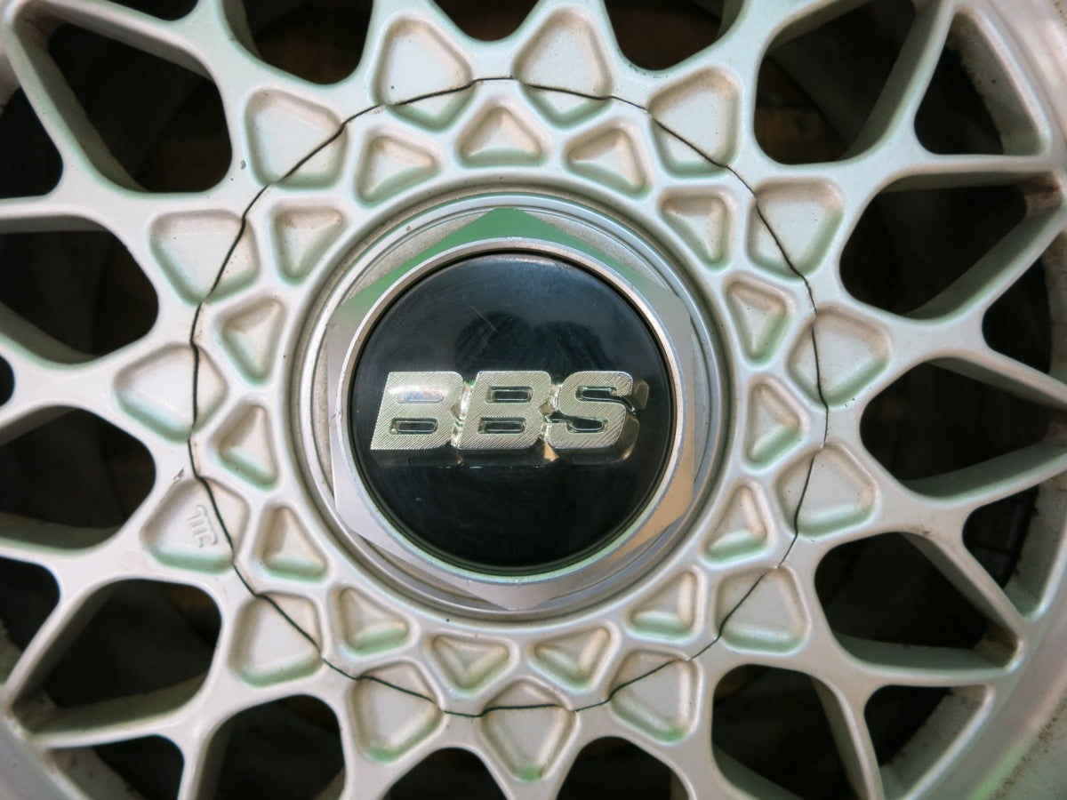 *送料無料* 4本価格 当時物 希少★BBS RS マツダ RX-7 FC3S 純正 OP アルミ ホイール 6.5J×15  PCD114.3/5H★2032307ヒホ