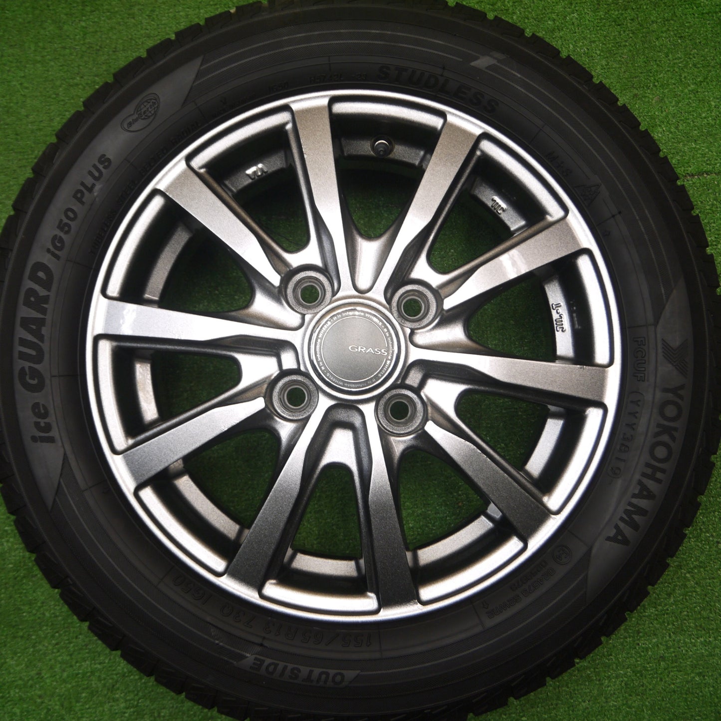 [送料無料] 4本価格★スタッドレス 155/65R13 ヨコハマ アイスガード iG50 プラス GRASS グラス 13インチ PCD100/4H★4100802Hス