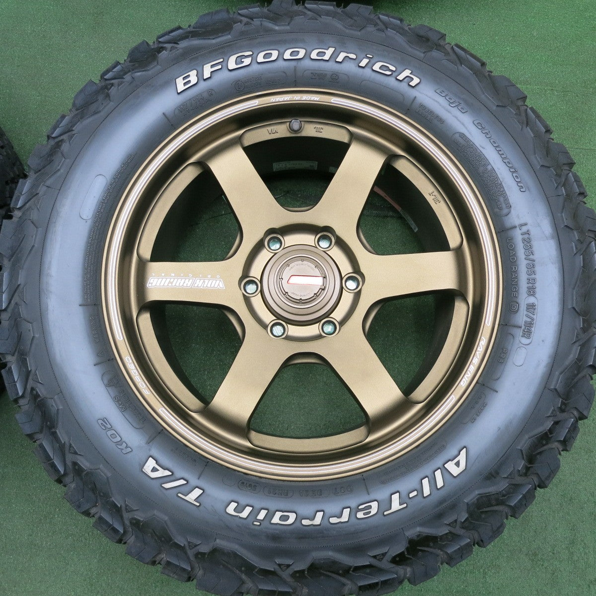 *送料無料* バリ溝！キレイ！9.5分★RAYS VOLK RACING TE37SB 265/65R18 BFグッドリッチ All-Terrain  T/A KO2 レイズ ボルクレーシング PCD139.7/6H★4051507HAノ