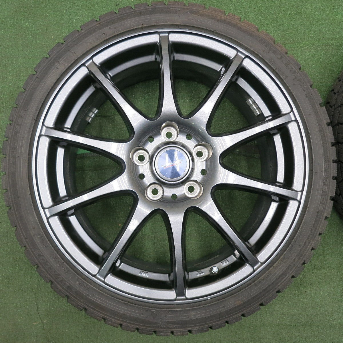 *送料無料* バリ溝！21年！キレイ！8.5分★スタッドレス 195/45R17 ダンロップ ウインターマックス WM02 VELVA CHARGE ヴェルヴァ 17インチ PCD114.3/5H★4061104NJス