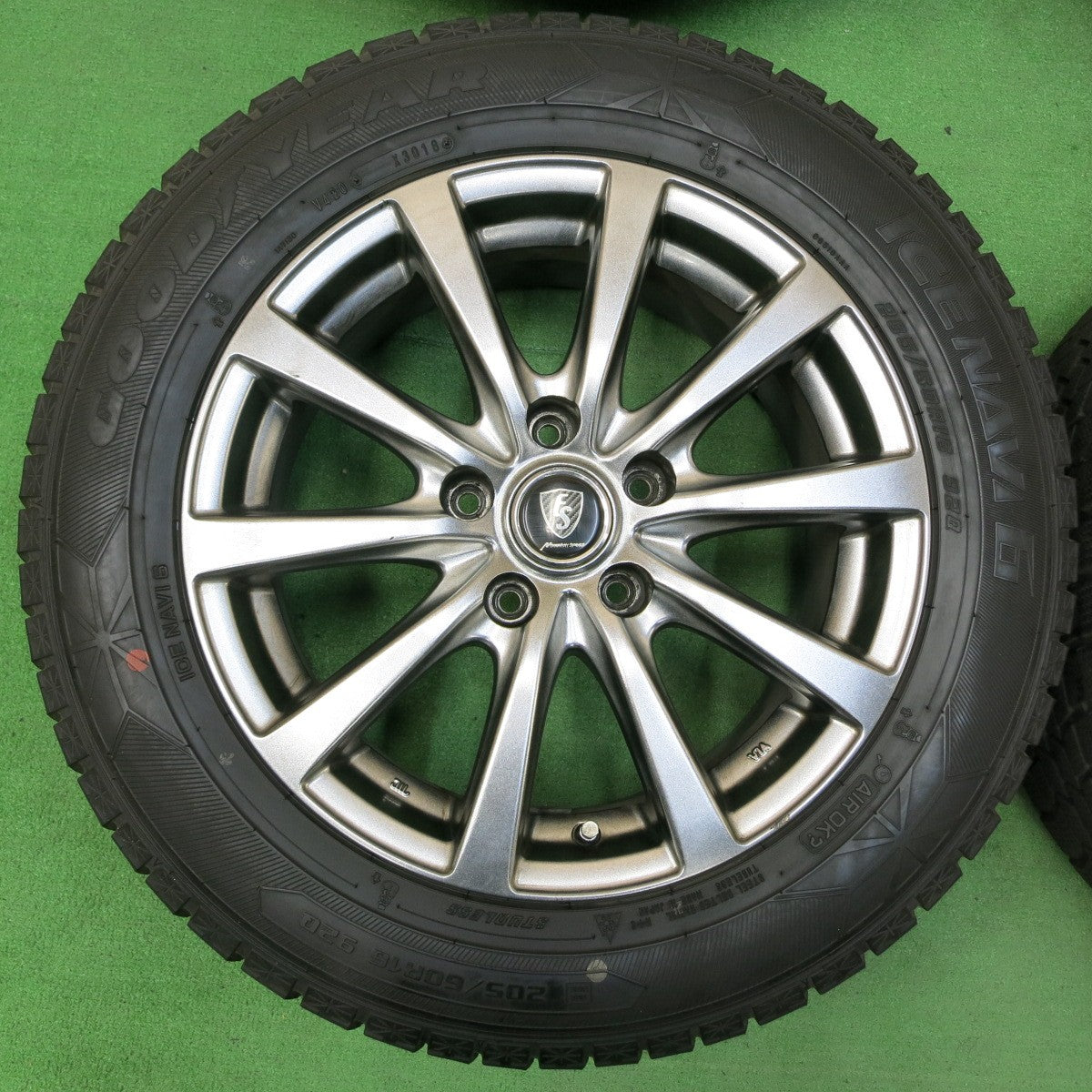 *送料無料* バリ溝！綺麗！8.5分★スタッドレス 205/60R16 グッドイヤー アイスナビ6 MANARAY SPORT マナレイスポーツ 16インチ PCD114.3/5H★4050107イス