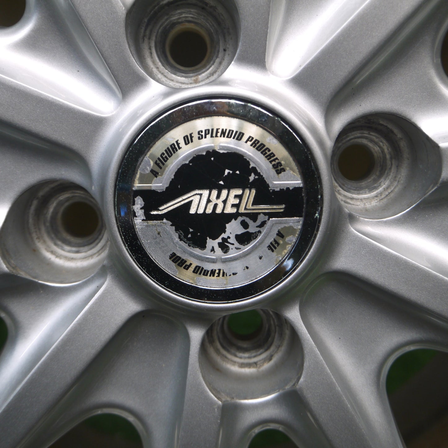 *送料無料* バリ溝！9分★スタッドレス 165/70R14 ダンロップ ウインターマックス WM01 AXEL weds アクセル 14インチ PCD100/4H★4072902Hス