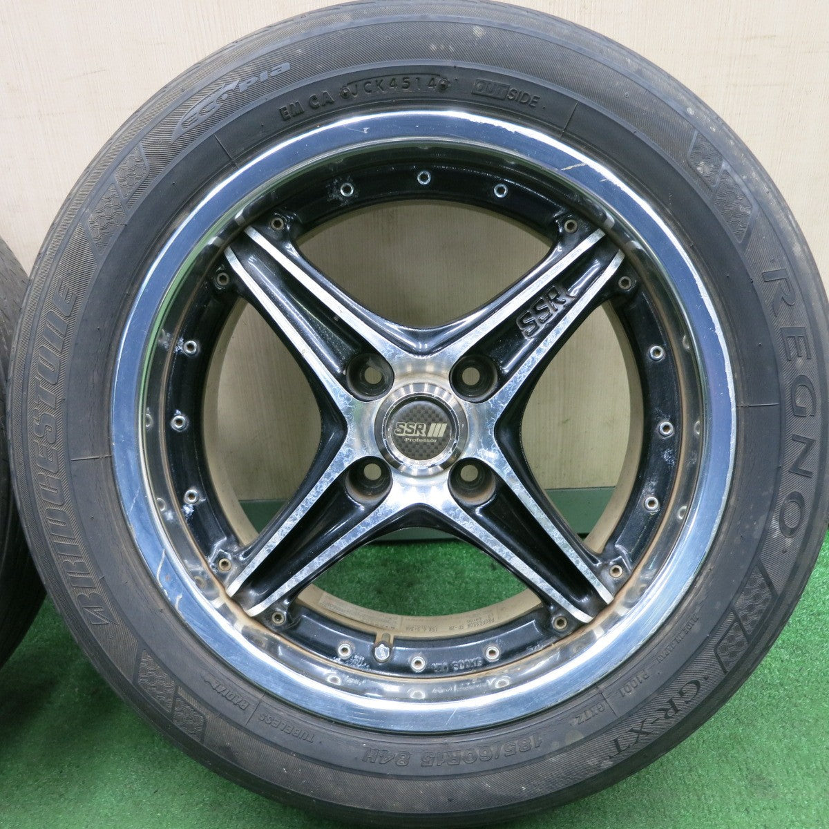 *送料無料* 4本価格★SSR PROFESSOR SP-2R 185/60R15 ブリヂストン レグノ GR-XT ヨコハマ エコス ES31 PCD100/4H★4052208HAノ