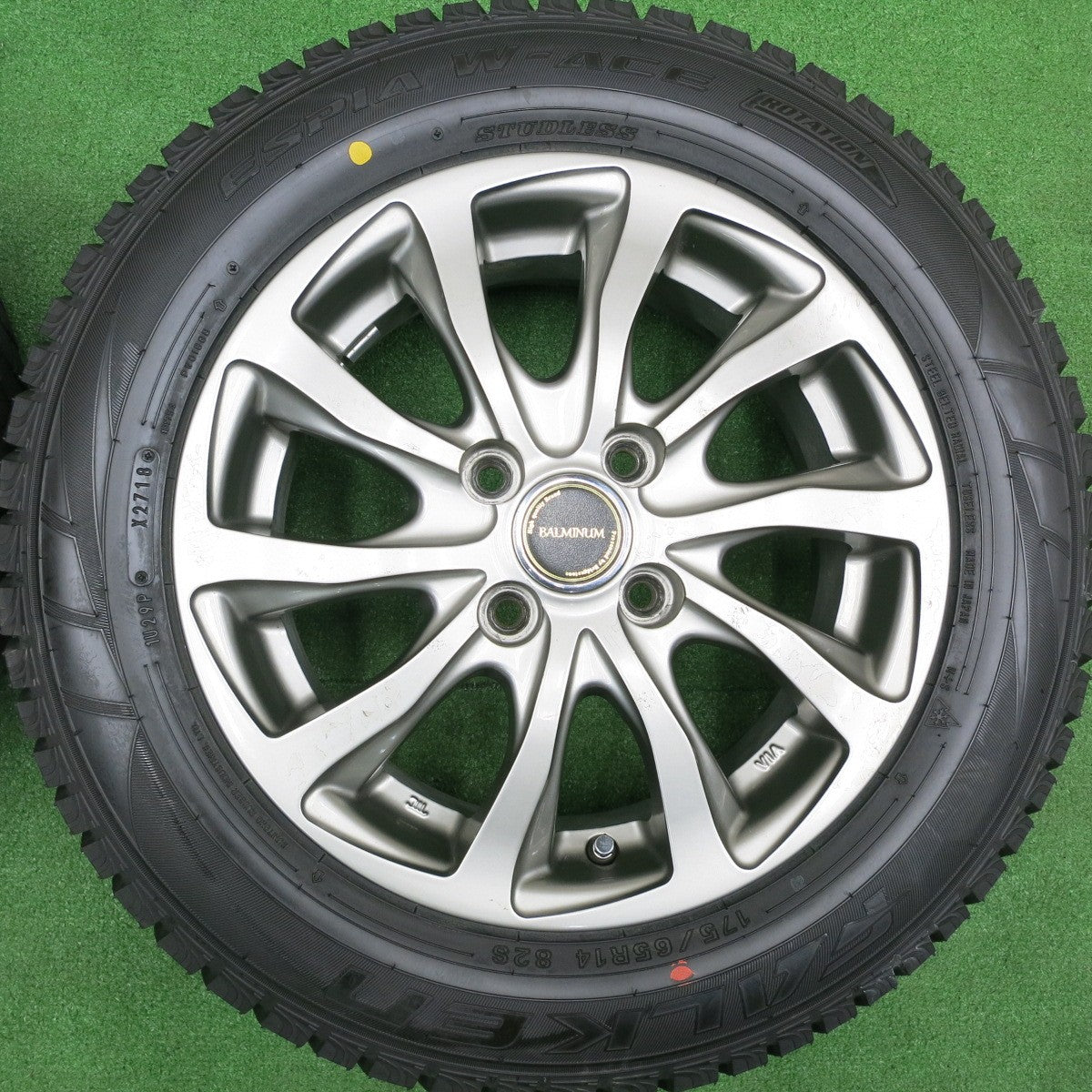 [送料無料] 超バリ溝！ほぼ10分★スタッドレス 175/65R14 ファルケン エスピア W-ACE BALMINUM バルミナ 14インチ PCD100/4H★4112801HAス