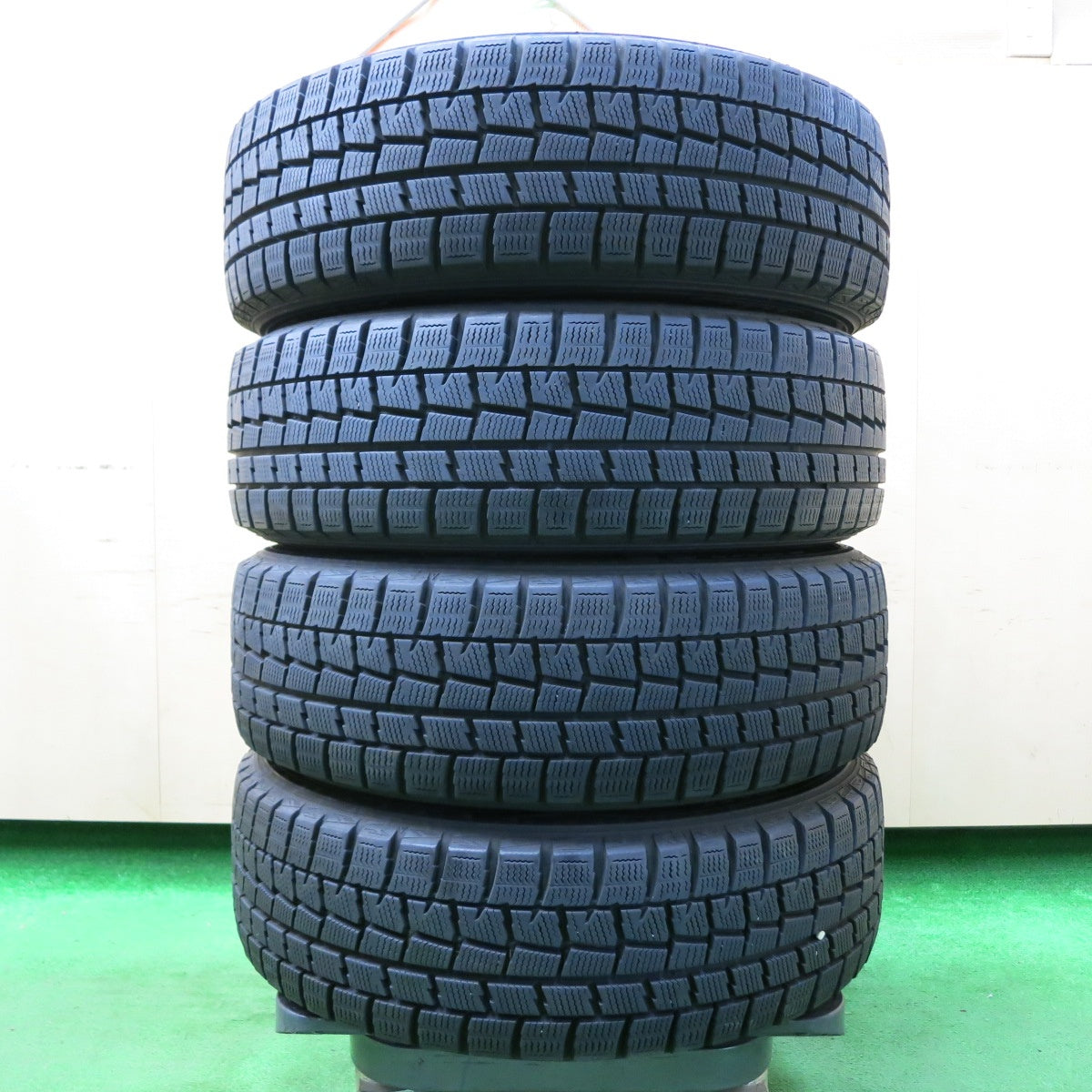 *送料無料* バリ溝！キレイ！9分★スタッドレス 175/65R15 ダンロップ ウインターマックス WM01 EuroSpeed MANARAY SPORT ユーロスピード PCD100/4H★4050106イス