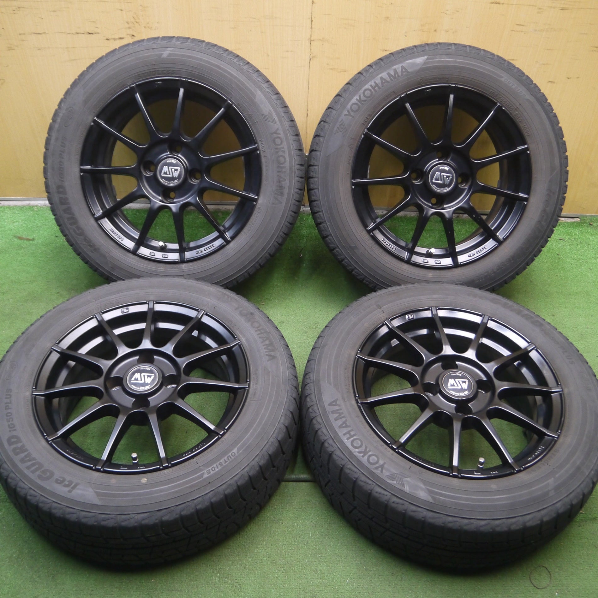 *送料無料* キレイ★シトロエン プジョー等 MSW O・Z 185/65R15 スタッドレス ヨコハマ アイスガード iG50 プラス OZ  PCD108/4H★4071202Hス