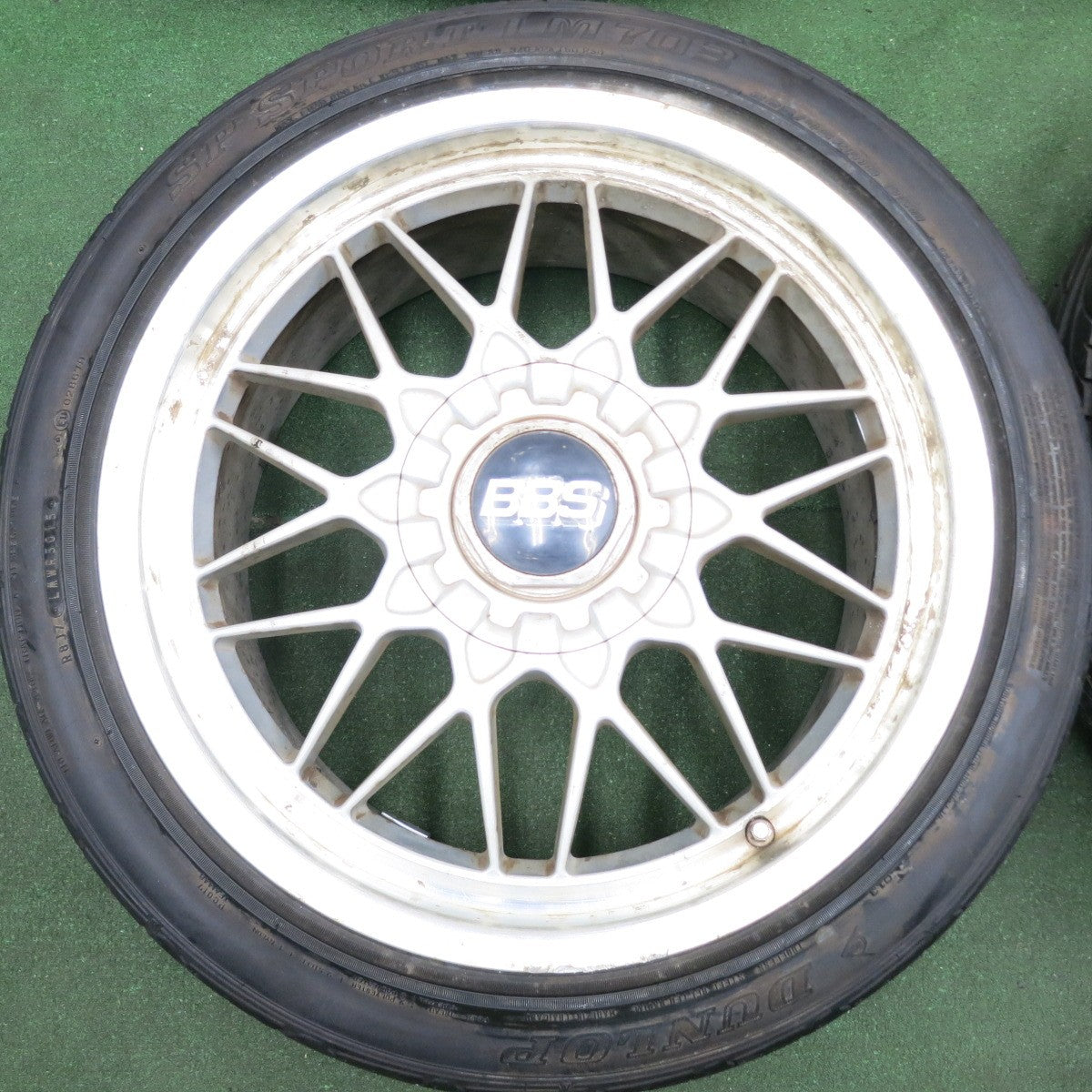 *送料無料* バリ溝！9.5分★BBS RG145 RG192 225/45R18 ダンロップ SPスポーツ LM703 18インチ PCD114.3/5H★4070902HAノ