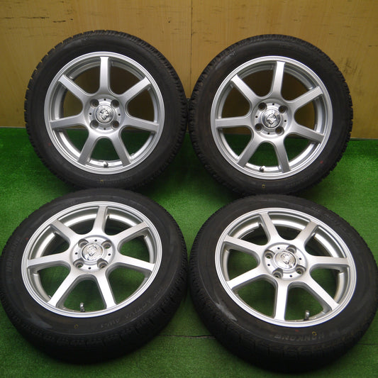 [送料無料] バリ溝！22年！キレイ！9.5分★三菱 i アイ 145/65R15 175/55R15 スタッドレス ナンカン アイス アクティバ AW-1 Treffer トレファー PCD100/4H★4121008Hス