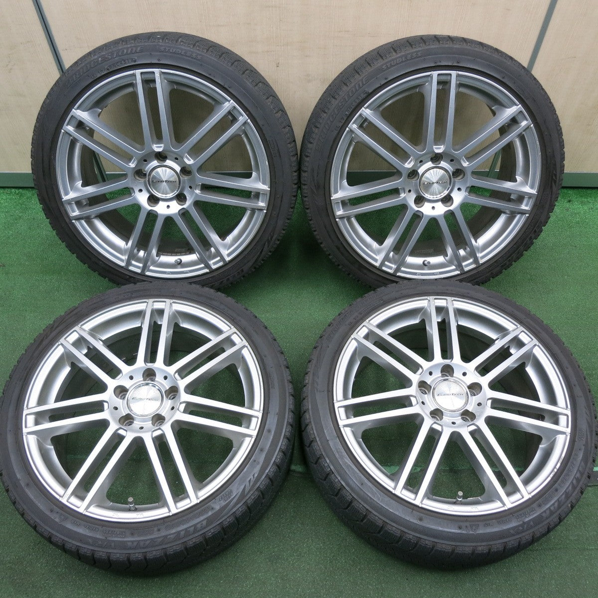 *送料無料* 4本価格★ベンツ 等 EUROTECH 225/40R18 スタッドレス ブリヂストン ブリザック VRX ユーロテック 18インチ PCD112/5H★4050703HAス