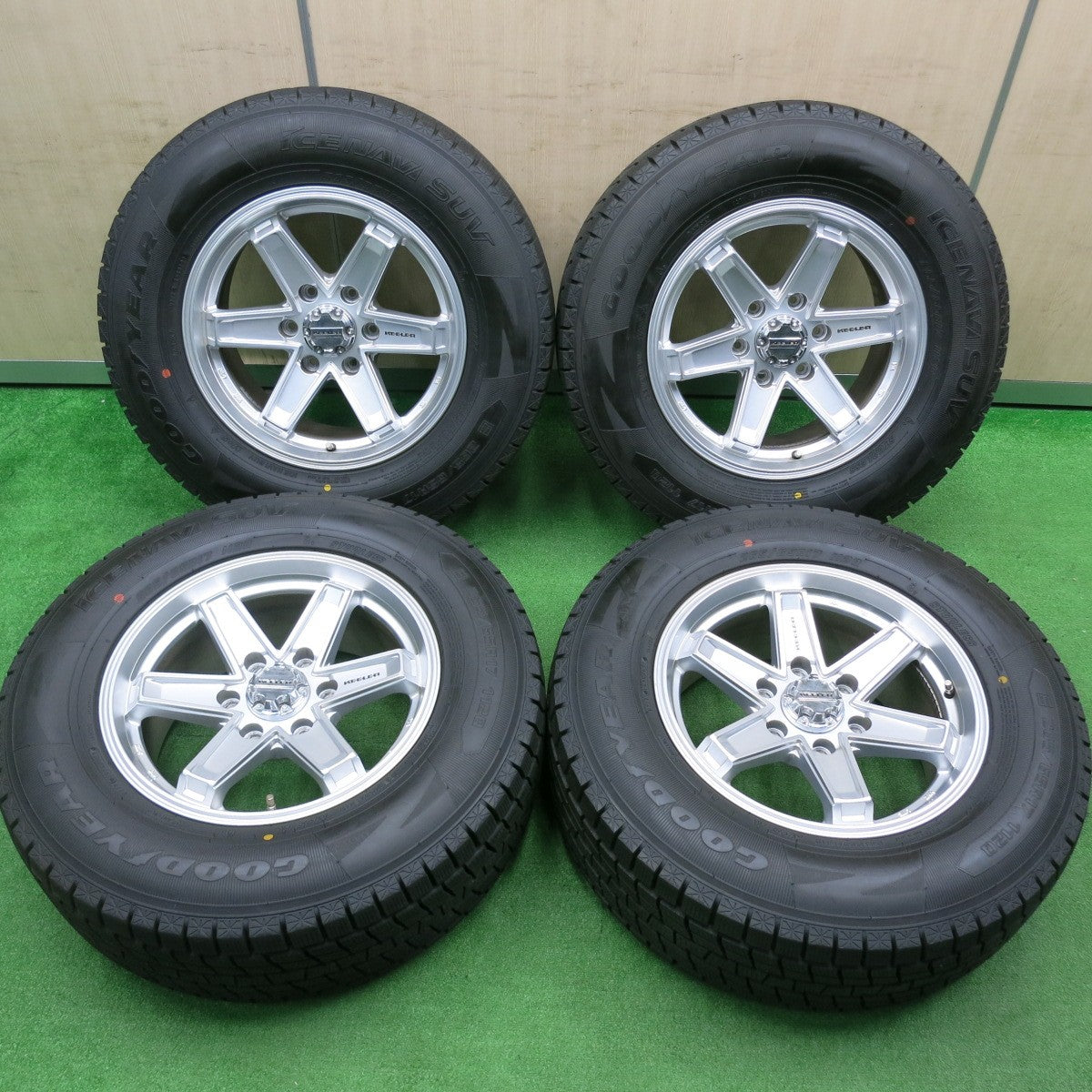 [送料無料] バリ溝！22年！キレイ！ほぼ10分★スタッドレス KEELER 265/65R17 グッドイヤー アイスナビ SUV キーラー 17インチ PCD139.7/6H★4111502HAス