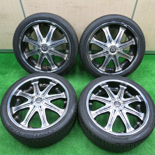 *送料無料* バリ溝！9.5分★MYRTLE 2 FACE クリムソン 245/40R20 コンチネンタル エクストリームコンタクト DWS06 マーテル PCD114.3 120/5H マルチ★4073001HAノ