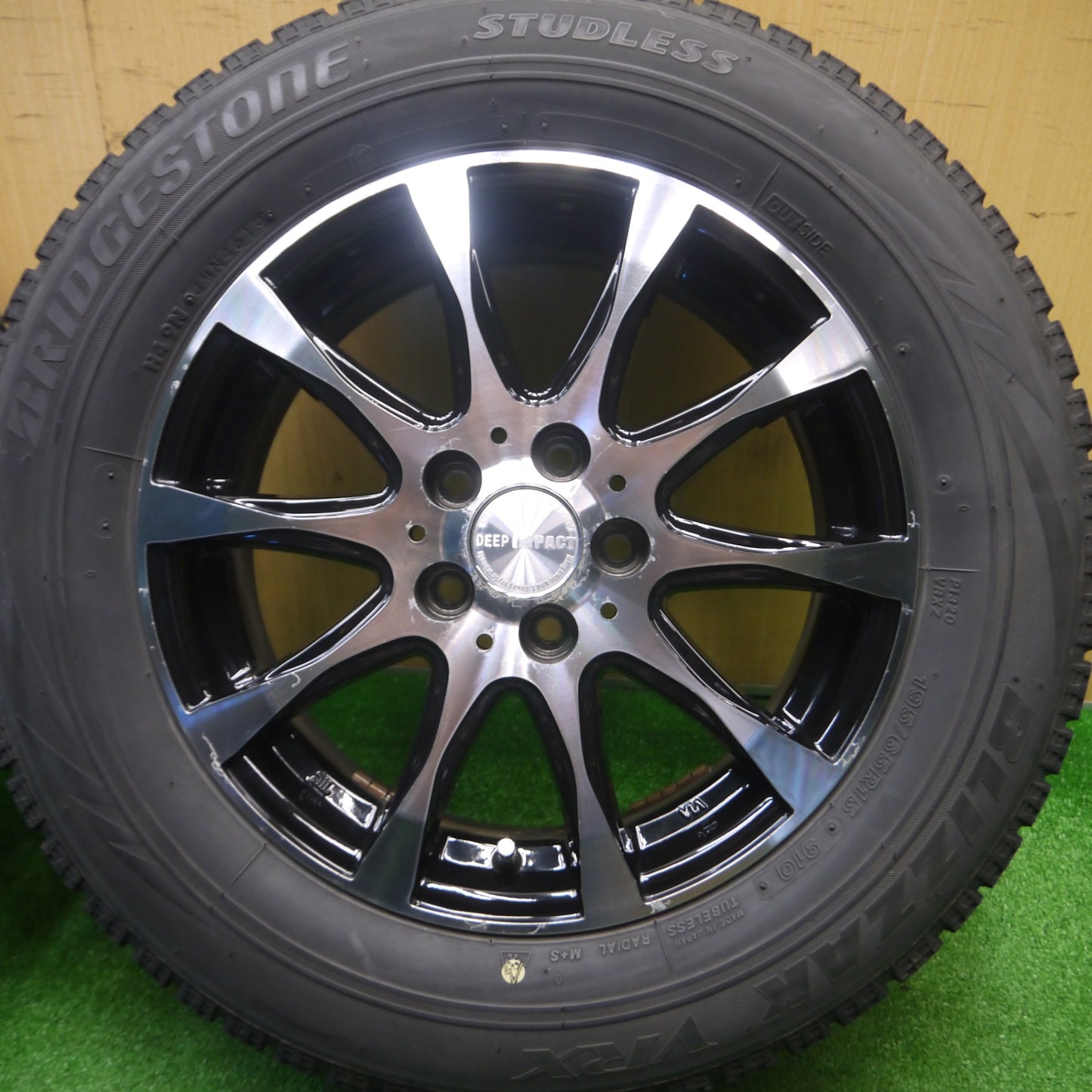 [送料無料] 4本価格★プリウス等 195/65R15 スタッドレス ブリヂストン ブリザック VRX DEEP IMPACT WZ-8 ディープインパクト PCD100/5H★4100203Hス