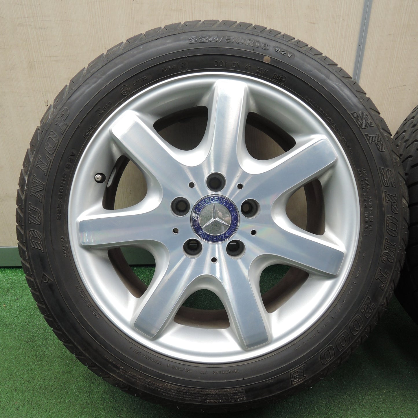 *送料無料* 4本価格★ベンツ SLK R170 純正 205/55R16 225/50R16 ダンロップ SPスポーツ 2000 E 16インチ PCD112/5H★4030705NJノ