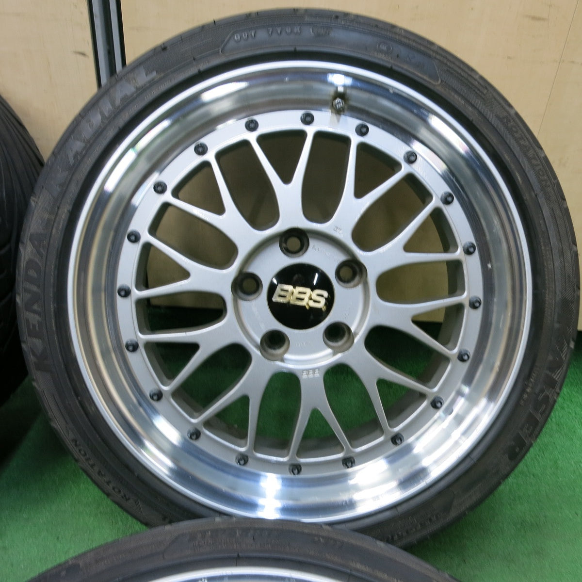 *送料無料* バリ溝！9分★BBS LM102 LM103 215/45R17 245/40R17 ケンダ ラジアル カイザー 17インチ PCD114.3/5H★4082909SYノ