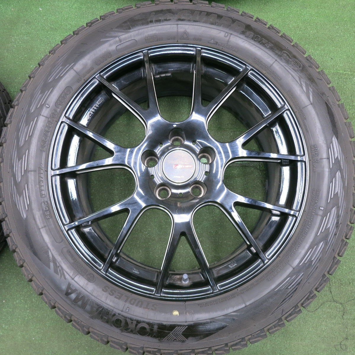 *送料無料* バリ溝！9.5分★AME CIRCLAR 235/60R18 スタッドレス ヨコハマ アイスガード G075 18インチ PCD114.3/5H★4052203HAス