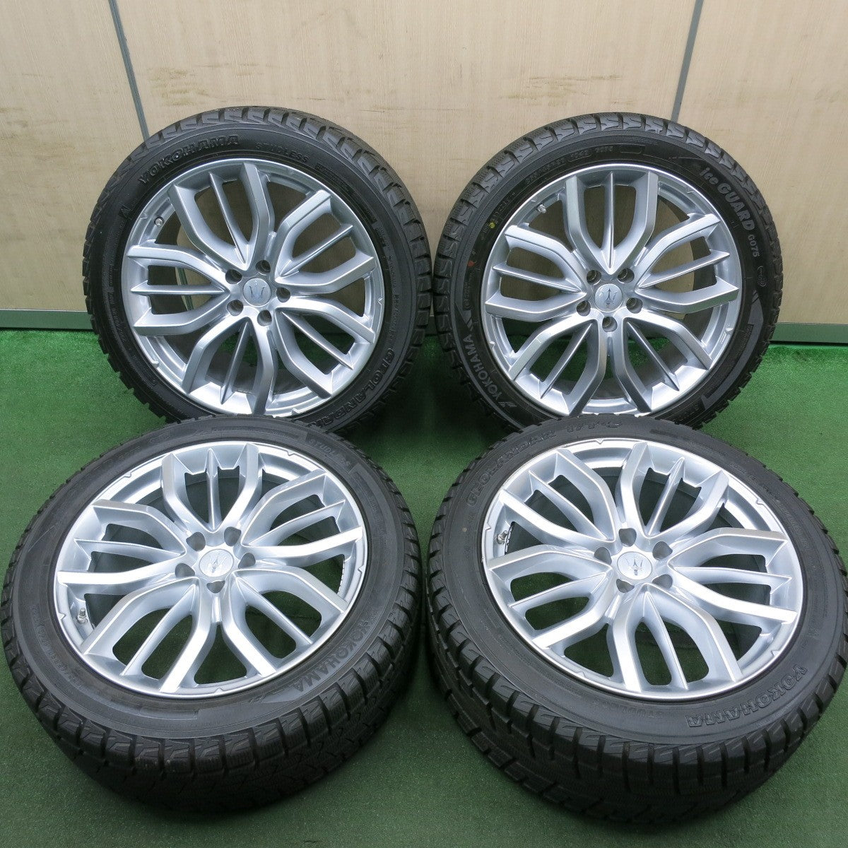 *送料無料* センサー付！バリ溝！9.5分★マセラティ レヴァンテ 純正 OP 265/45R20 295/40R20 スタッドレス ヨコハマ G075 ジオランダー i/T-S PCD114.3/5H★4071101HAス