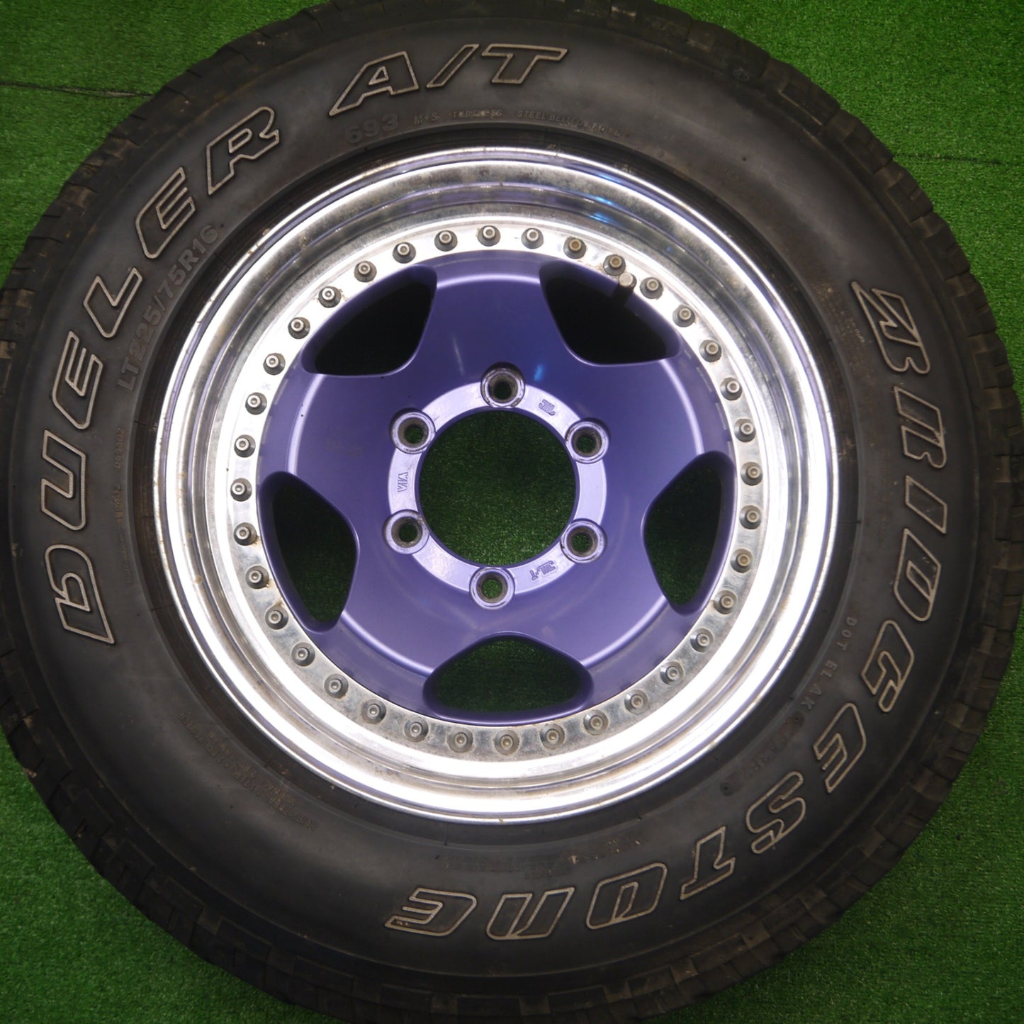 *送料無料* 4本価格★BERG 225/75R16 ブリヂストン デューラー A/T 693 ホワイトレター 16インチ PCD139.7/6H★4090905Hノ