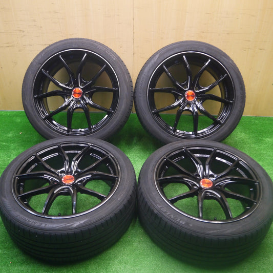 *送料無料* バリ溝！22年！8.5分★RAYS gram LIGHTS 57FXX 225/45R18 ダンロップ LE MANS V ルマン5 レイズ グラムライツ PCD114.3/5H★4082106Hノ