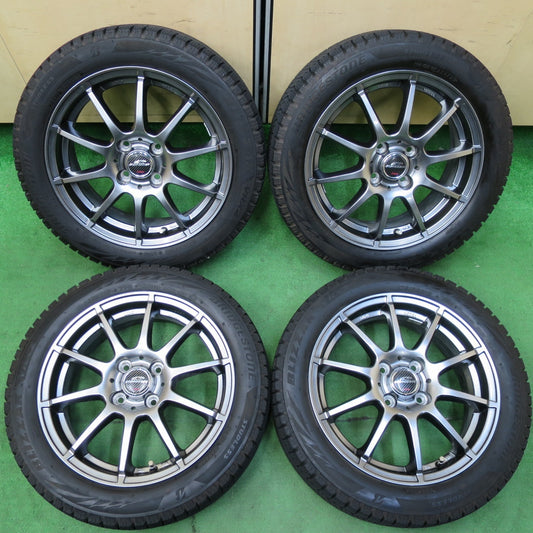 *送料無料* バリ溝！20年！キレイ！9.5分★スタッドレス 175/55R15 ブリヂストン ブリザック VRX2 SCHNEIDER シュナイダー 15インチ PCD100/4H★4072404イス