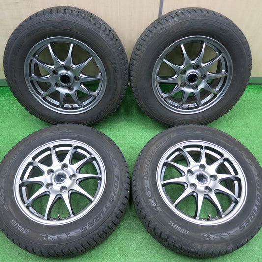 [送料無料] バリ溝！22年！キレイ！9.5分★スタッドレス 195/65R15 トーヨー オブザーブ GIZ2 ZACK JP-202 MONZA ザック 15インチ PCD114.3/5H★4102906NJス