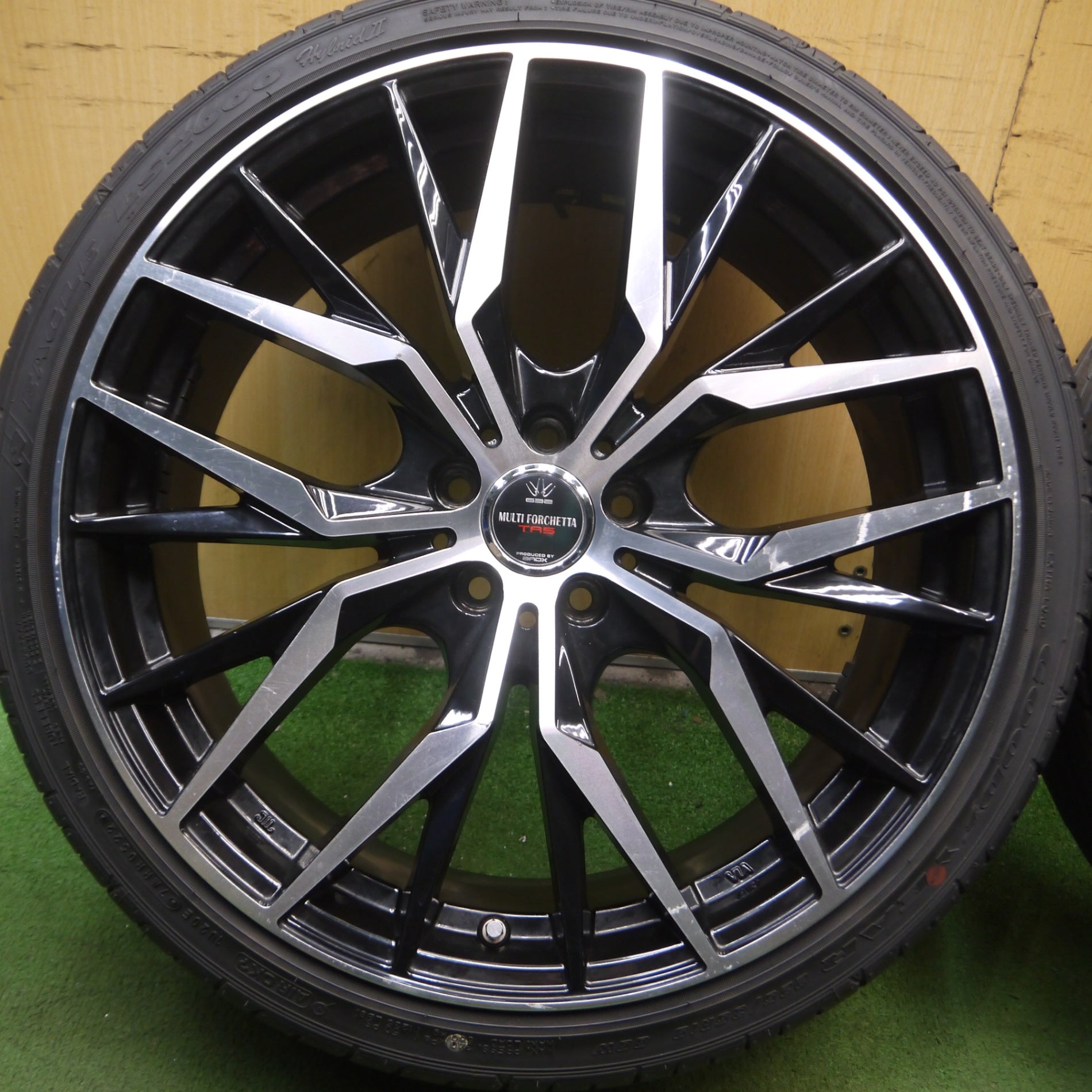 *送料無料* バリ溝！22年！9.5分★LOXARNY 632 MULTI FORCHETTA TR5 BADX 225/35R19 グッドイヤー  イーグル LS2000 hybridⅡ ロクサーニ PCD100/5H★4042307イノ