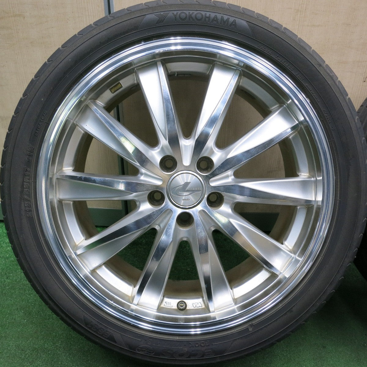 *送料無料* 4本価格★プリウス 等 LEONIS CX 215/45R17 weds ヨコハマ エコス ES31 レオニス 17インチ PCD100/5H★4061101HAノ