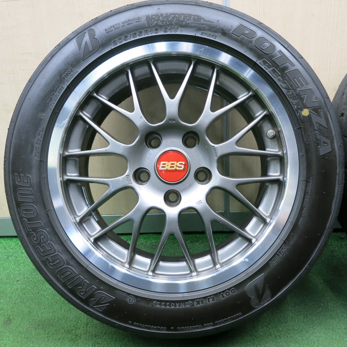 *送料無料* 4本価格！23年★BBS RG312 205/55R16 ブリヂストン ポテンザ RE-71RS 16インチ PCD114.3/5H★4051301NJノ