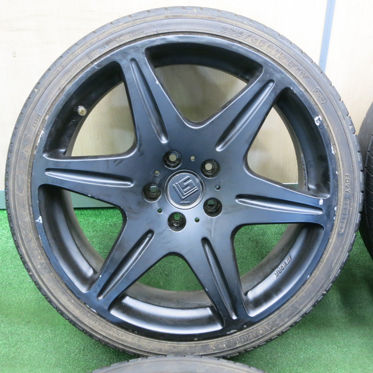 *送料無料* 4本価格★WORK LS406 235/35R19 ヨコハマ エコス ES300 ワーク 19インチ  PCD114.3/5H★4041505TNノ