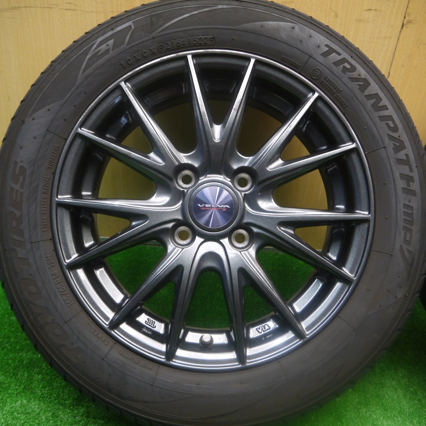 *送料無料* キレイ！22年★165/65R14 トーヨー トランパス MP7 VELVA SPORTZ ヴェルヴァ 14インチ PCD100/4H★4082702Hノ