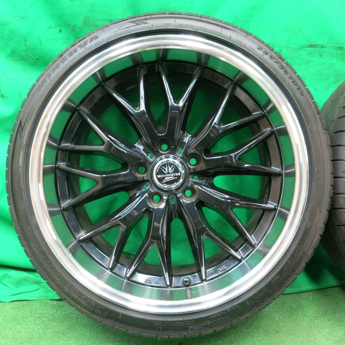 *送料無料* キレイ！22年★ロクサーニ マルチフォルケッタ2 SP Spector BADX 225/35R19 245/35R19 ニルバーナ  F205 PCD114.3/5H★4052505ナノ