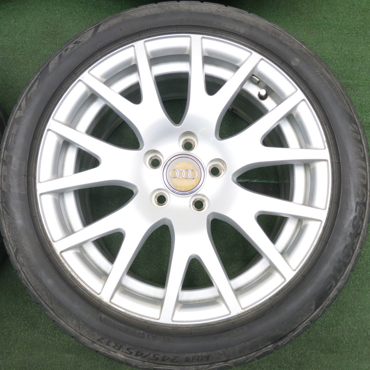 *送料無料* バリ溝！9.5分★アウディ TT 純正 245/45R17 コルサ 2233 ブリヂストン プレイズ PX 17インチ PCD112/5H★4042701HAノ