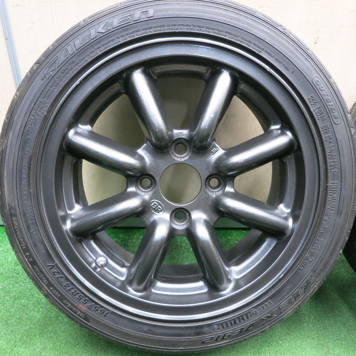 *送料無料* 4本価格★BR ブラックレーシング 165/55R14 ファルケン ZIEX ZE912 14インチ PCD100/4H★4032407HAノ