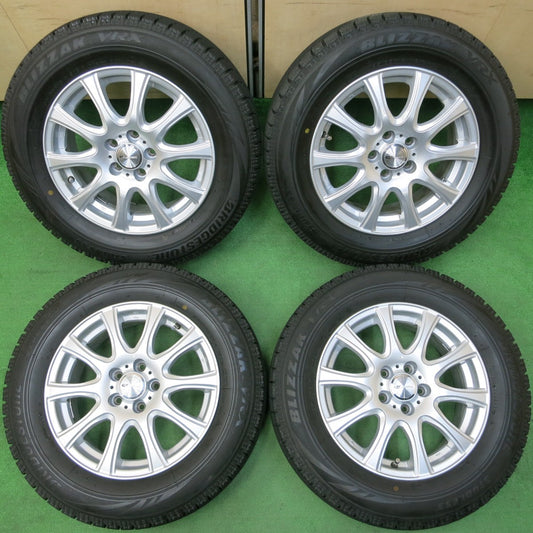 *送料無料* 超バリ溝！20年！キレイ！ほぼ10分★プリウス等 195/65R15 スタッドレス ブリヂストン ブリザック VRX LAUFBAHN PCD100/5H★4031901イス