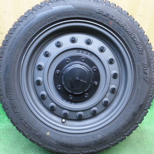 [送料無料] バリ溝！22年！キレイ！9.5分！1本★DEAN COLORADO 215/60R16 ヨコハマ ジオランダー A/T G015 ディーン コロラド 16インチ PCD112 120/5H マルチ★5031103Hノ