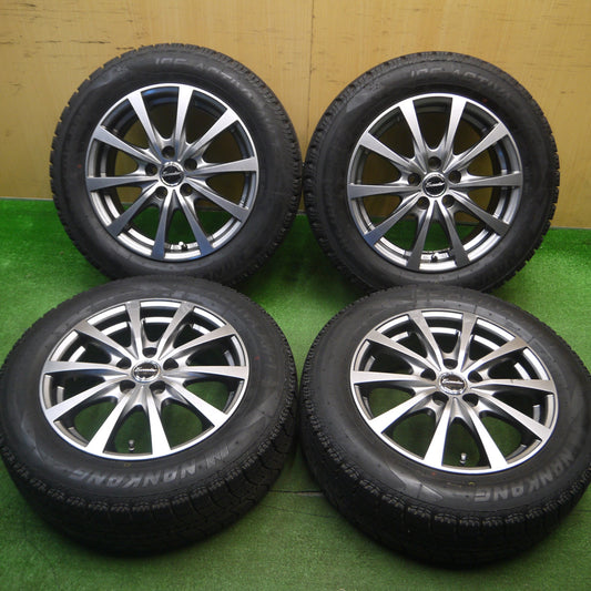 [送料無料] バリ溝！22年！キレイ！9.5分以上★シエンタ 等 185/65R15 スタッドレス ナンカン アイスアクティバ AW-1 Exceeder エクシーダー 15インチ PCD100/5H★5012704Hス