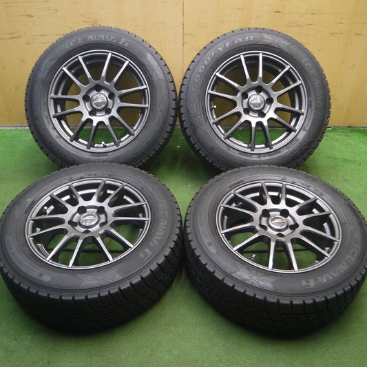 *送料無料* バリ溝！キレイ！9分★スタッドレス 205/65R16 グッドイヤー アイスナビ6 SCHNEIDER ATECH シュナイダー PCD114.3/5H★4040106Hス