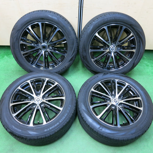 *送料無料* バリ溝！22年！キレイ！9分★225/55R17 ブリヂストン テクノスポーツ GYLE ガイル 17インチ PCD114.3/5H★4082907SYノ