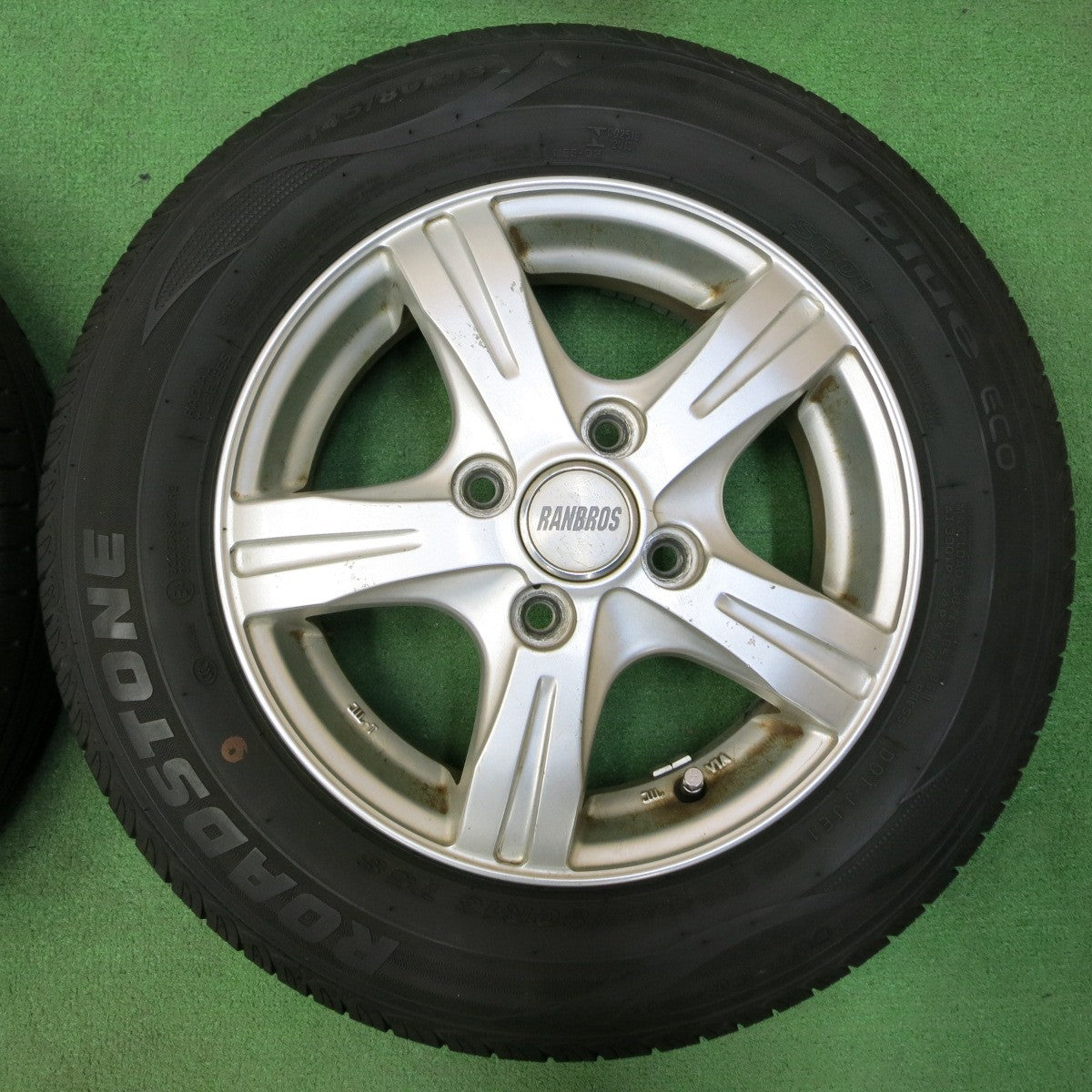 *送料無料* 4本価格！20年★145/80R13 ロードストーン N'blue ECO SH01 RANBROS ランブロス 13インチ PCD100/4H★4050212イノ