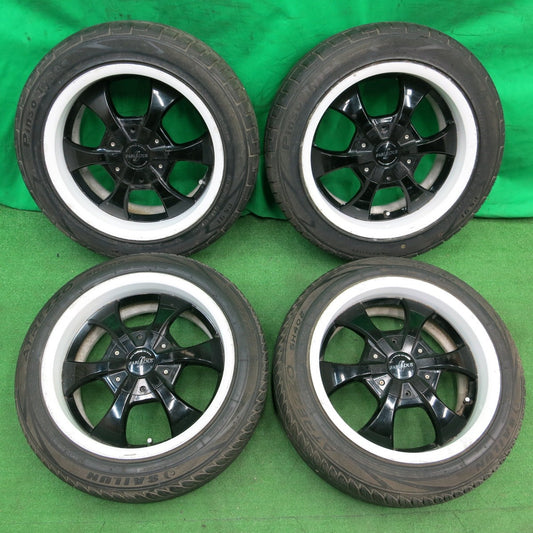 *送料無料* バリ溝！9.5分★FABULOUS 175/55R15 185/55R15 サイルン ATREZZO SH402 ピンソ PS91 ファブレス PCD100 110/4H マルチ★4050802ナノ