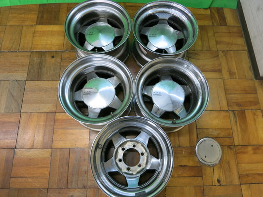 [送料無料] 5本価格 激レア 深リム★ランクル 等 KMC WHEEL 16.5×9.75 KMC ホイール 16.5インチ PCD139.7/6H★2032904ヒホ