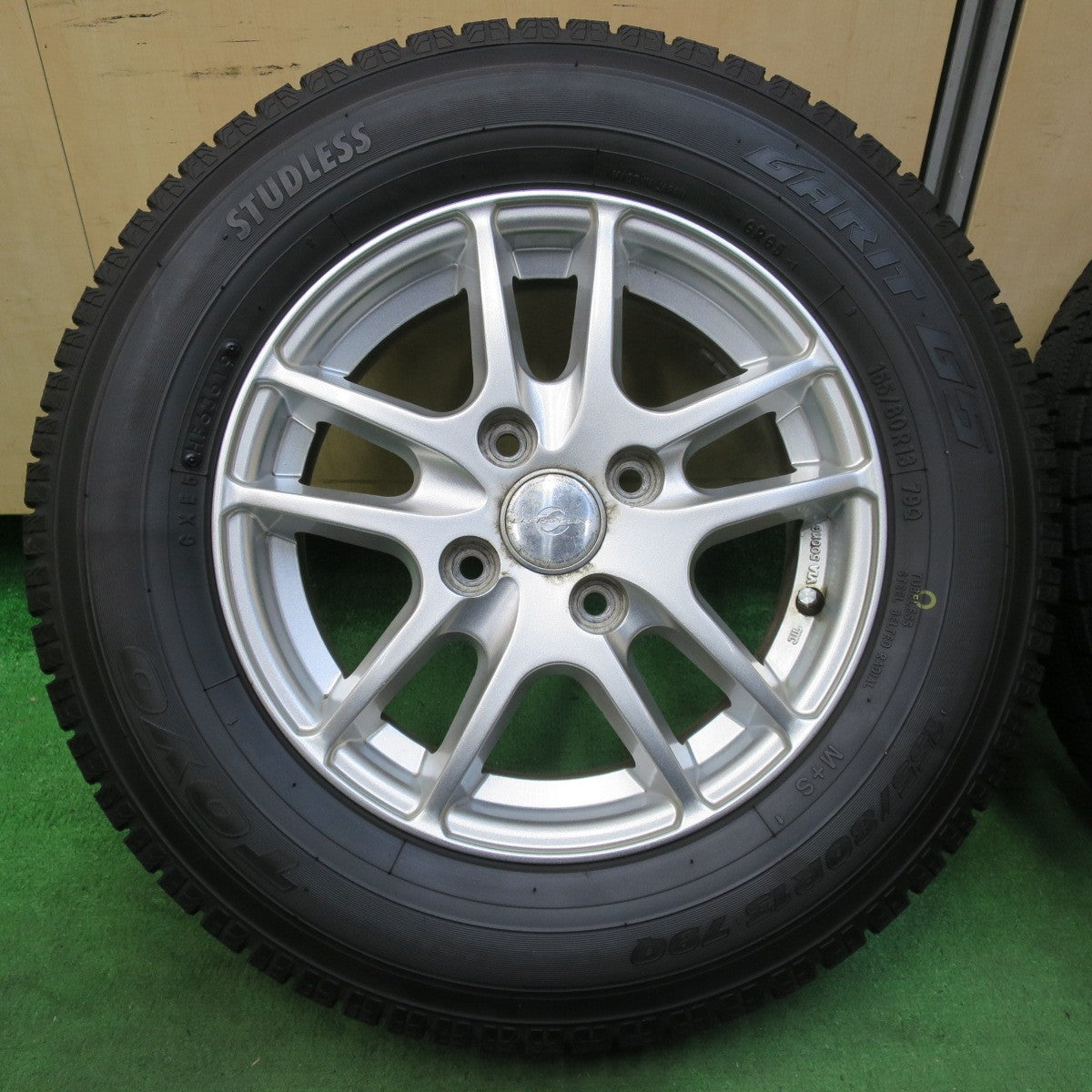 [送料無料] バリ溝！8.5分★スタッドレス 155/80R13 トーヨー ガリット G5 ENERGY LINE エナジーライン 13インチ PCD100/4H★4112208イス