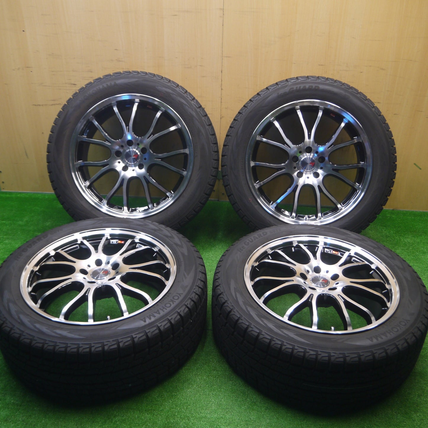 *送料無料* バリ溝！22年！綺麗！9.5分★LEHRMEISTER Vassano 235/55R19 スタッドレス ヨコハマ アイスガード G075 レアマイスター ヴァッサーノ PCD114.3/5H★4090903Hス